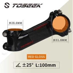 Toseek Stem MTB Carbon + Aluminum Mtb Handlebar Stem Bike Power 31 8mm Bicycle Handlebar Table 10 17 25 35 Degree Stem Bike Part