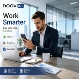 DOOV R70 4G Android Phone Google Play Smartphone Dual SIM 6GB RAM 128GB Storage 4.0" IPS Display Physical Keyboard Mobile Phone