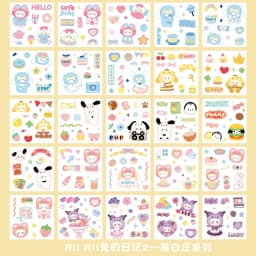 25/100 Pcs Cartoon Cute Sticker Pack Handbook Material Sticker Waterproof Handbook Sticker