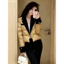 Stylish Thick Warm White Women's Coat Winter New Arrival High End Personality Korean Version Loose Fit Long Sleeve Zipper Clo...