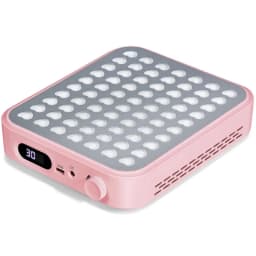 Nail Dust Collector with Reusable Filter, Powerful Vacuum Fan with Disposable Filter Dust Collector for Acetate Fiber Nails, Colored Gel Nails, Nail Salons, White, Pink