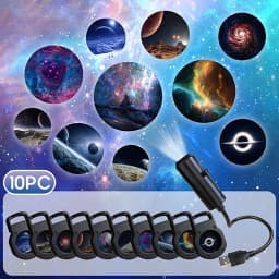 ∶LED Galaxy Projection Light 1 Light+10 Pictures Change, LED Galaxy Projector, Starry Sky Lighting Night Light