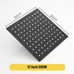 High Pressure Rainfall Stainless Steel Shower Head High Flow 8" 10" 12" Square Pressure Boosting Design Spa Bathroom Showerhead