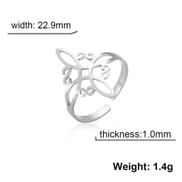 Skyrim Stainless Steel Witch Knot Ring Women Adjustable Open Finger Rings Witchcraft Amulet Protection Jewelry Gift Wholesale