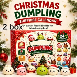2026 Christmas Squishy Advent Calendar, 24 Days Countdown Surprise Box, Dumpling Slow Rebound Squishies Squeeze Sensory Gift
