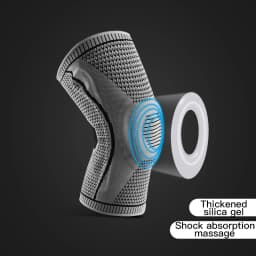 Non-Slip Knee Support Brace with Patella Gel Pad Stabilizers Comfort-Fit Compression Sleeve for Arthritis, Sports