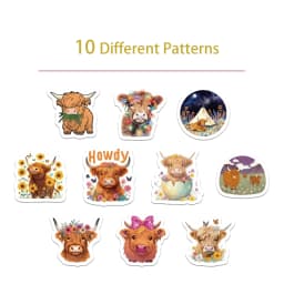 500PCS High Altitude Cow Stickers Exquisite and Cute Handbooks Material Phone Cases Laptop Suitcases Water Cups Waterproof