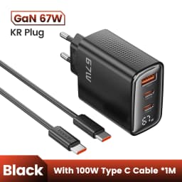 Toocki 67W GaN USB Fast Charger PD 65W 45W PPS Digital Display Type C Quick Charger For iPhone 15 16 17 Samsung S23 S24 Macbook