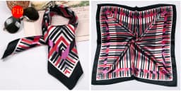British Men's Silk Scarf Small Square Towel Satin Silk Towel Korean Style Spring Autumn Business Men's