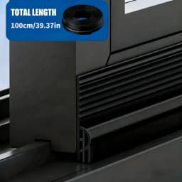 1M Self Adhesive Weather Stripping Seal Strip for Sliding Windows Door Windproof Soundproof Dustproof Insect Proof Easy Install