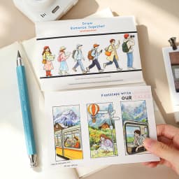 Journal GO Travel Theme Spiral Sticker Book Journey Character & Scene Decals for Journaling Scrapbooking & Planners