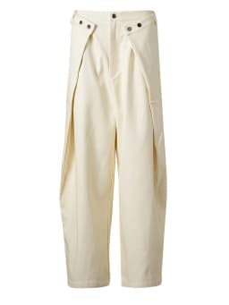 EAM High Waist Black Button Irregular Spliced Long Wide Leg Pants New Trousers Women Fashion Tide Spring Autumn 2026 CPG2744