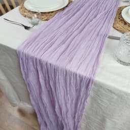 Wrinkle Gauze Table Runner Cheesecloth Semi-Sheer Table Setting Dining Wedding Party Christmas House Banquets Arches Decor