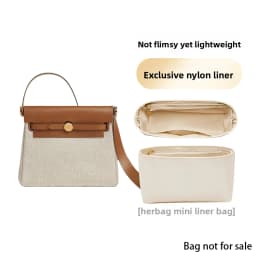 Bag Organizer Insert For Mini Herbag Inner Bag Nylon Lining Reconstruction Storage Bag Support Bag Insert Bag Accessories