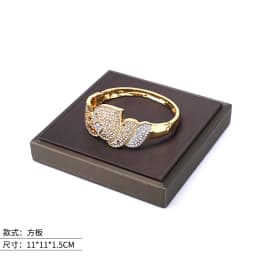 Brown Pu Leather Jewelry Display Stand Ring Earrings Necklace Pendant Bracelet Storage Display Stand