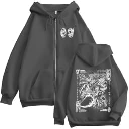 Anime JoJo Bizarre Adventure Johnny Joestar Funny Valentine Zipper Hoodies Men Women Clothing Fashion Hip Hop Zip Up Sweatshirts