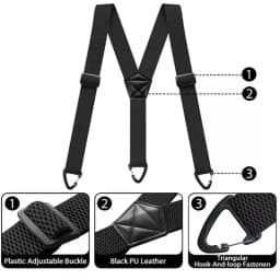Tactical Hidden Suspenders for Men - Heavy Duty Y-Back Underwear Design