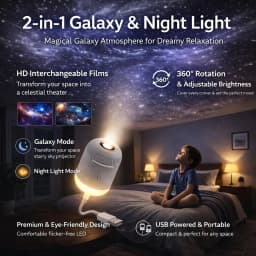 36 Slides Rotatable Galaxy Starry Sky Projector Portable Car Home Decor 2-in-1 Wiring-free Led Atmosphere Lamp Kids Adult Gifts