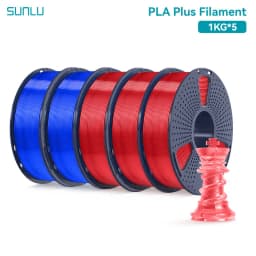 SUNLU 5KG PLAPLUS Filament 1.75MM Neatly Arranged No Knots No Bubble Eco-Friendly Non-Toxic Odorless Bright Color Good Toughness