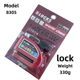 Waterproof Motorcycle Alarm Lock Bike Security Anti-theft Lock Motorbike Mountain Bike Disc Brake Lock + Bag + 1.5m Reminder Rop