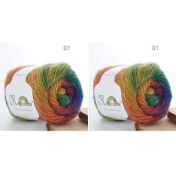 100% Wool Yarn Rainbow Color for Hand Knitting Crochet Plush Thickness Lanas Thread DIY Soft Scarf Shawl Sweater