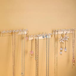 3/6/8/12pcs Transparent Hook Wall-Mounted Jewelry Rack Comes with Round Hole Ear Pendants Earrings and Necklace Storage Hooks