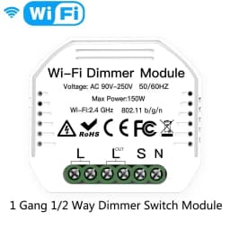 MOES Wifi Smart Light Switch Diy Breaker Module Smart Life/Tuya APP Remote Control,Works with Alexa Echo Google Home 1/2 Way