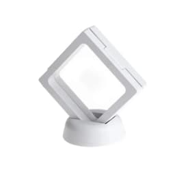 1PC Diamond Display Stand 7x7cm White Black Box Coin Collection Decoration Ring Earring Showing Holder Gemstone Storage Gift Box