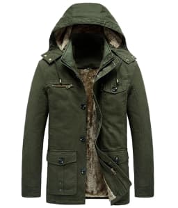 Military Cargo Coat Mens Thick Warm Man Jacket Winter Parkas Casual Cotton Padded Jacket Male Multi-Pocket Fur Hoodies Men Parka