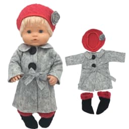 for 40cm Nenuco Doll Winter Clothes Coat Santa Claus 16 Inch Baby Doll Outfits Children Gift Toys Wears