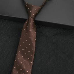 NEW Paisley Zipper Ties for Men 8CM Neck Tie Solid Striped Polka Dots Silk Neckties Men's Wedding Zipper Tie Blue Lazy Ties