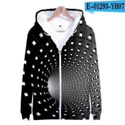 Colorful Spiral Dizzy Pattern Hoodie Men Women Optical Illusion Hoodies Sweatshirt Harajuku Tie Dye Jacket Coat Clothes