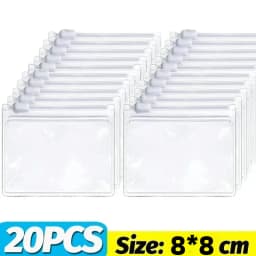 50/5PCS Mini Clear Bag Pill Dispenser Bags Protable Travel Jewel Pouch with Sliding Zipper Self-sealing Waterproof Storage Bags