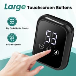 Electric Heated Shoulder Massager With 3 Heat Levels 3 Vibration Modes, Rechargeable Shoulder Support Wrap with Timer and Touch Screen, Extended Straps