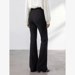 VIMLY Women's Black Flare Pants 2026 Autumn New Fashion Elegant High‑waist Versatile Pants Casual Office Lady Trousers 31738