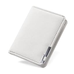 Small Slim Business-Style Wallet - Multiple Card Slots, Credit Card and Driver's License Holder, Geometric In Black Faux Leather