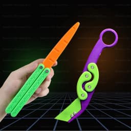 New Knife Fidget Toy 3D Printing Technology Stocking Stuffers Gift With Butterfly Claw Blade Carrot Fidget Toy Stress relief Toy
