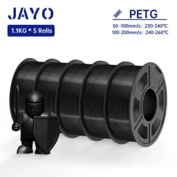 JAYO 5Rolls PETG Filament 1.75MM 1.1KG/Roll 3D Printer Filament PETG High Toughness for FDM 3D Printing Material