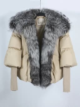 OFTBUY New White Duck Down Jacket Winter Women Warm Loose Coat Natural Real Fox Fur Collar Thick Luxury Outerwear New Fashion