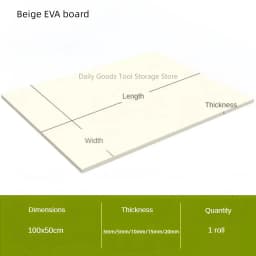 Thickness 3/5/10/15/20mm EVA Foam Sheets Sound-Absorbing Foam Cosplay EVA Rubber Pad Handmade Model Making Material 100x50cm