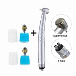 EYY Dental Dentistry High Speed Handpiece LED High Rotation Turbine Push Button 2/4 Hole Standard Torque Head Triple Water Spray
