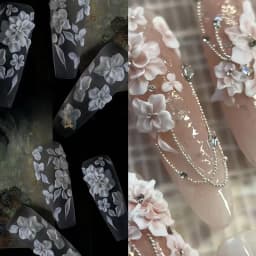 3D Mold Silicone Nail Art Decorations DIY Flower Design Templates Mold For Nails Jewelry Crafts Transparent Nails Mold Tool