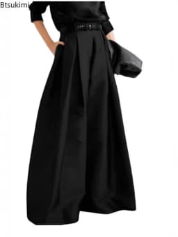 2026 Women's Fashion Solid High Waisted Wide Leg Suit Pants Spring Loose Casual Simple Trousers Street Retro Floor Length Pants
