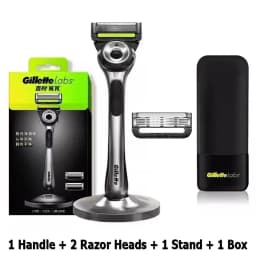 Gillette Labs Razor Aurora Series Flexdisc Manual Safety Shaver Shaving Machine 2pcs 5-Layer Blade Refills with Magnetic Stand