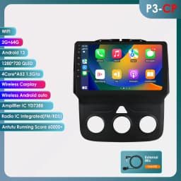 Hizpo 2din Android Car Radio For Dodge Ram 1500 2500 3500 2013-2018 Manual AC Autoradio Head Unit Navigation Carplay QLED Screen