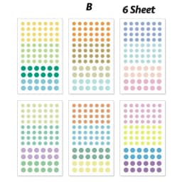 Fromthenon Dot Ledger Stickers Circular Base Label Stickers Versatile Sticker Decorative Beautifying Materials