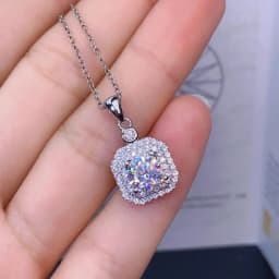 Big Bling Water Drop Pendant Real 925 Sterling Silver Long Chain Necklace for Women Fashion Jewelry Cute Statement Necklace