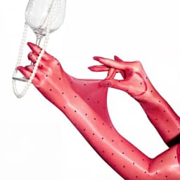 Sexy Women 1D Dot Ultra Thin Five Finger Long Glove Oil Shiny Glossy Sun Protection Glove Elastic Party Wedding Luxury Glove