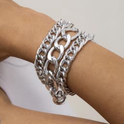 Retro Simple Hip Hop Thick Link Chain Bracelet Women's CCB Material Exaggerated Cool Twist Thicks Bracelets Glamour Girl Jewelry