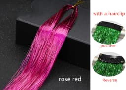 1 Pc Sparkle Shiny Hair Tinsel Hair Extensions Dazzles Women Hippie for Braiding Headdress Hair Braiding Tools Long 100cm